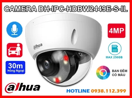 DH-IPC-HDBW2449E-S-IL,DH-IPC-HDBW2449E-S-IL giá mới nhất,DH-IPC-HDBW2449E-S-IL Chất Lượng,Giá Phân Phối DH-IPC-HDBW2449E-S-IL Camera Công Nghệ POE Dahua Công Nghệ Mới ,phân phối DH-IPC-HDBW2449E-S-IL