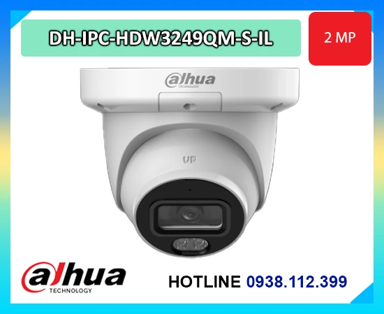camera Dahua DH-IPC-HDW3249QM-S-IL, camera IP Dome Dahua 2MP, camera WizSense Dahua, camera Smart Dual Light Dahua, camera IP AN THÀNH PHÁT
