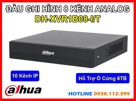 Lắp đặt camera DH-XVR1B08-I/T Đầu Ghi Camera Dahua 8 Kênh