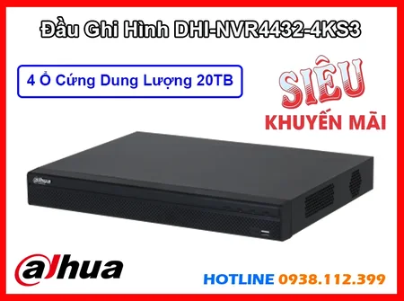 Lắp đặt camera Đầu Ghi Hình Dahua DHI-NVR4432-4KS3