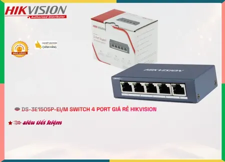 Lắp đặt camera Switch POE 4 Port DS-3E1505P-EI/M Hikvision