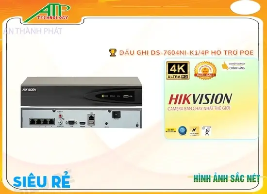 Lắp đặt camera Đầu Ghi Hikvision Chất Lượng DS-7604NI-K1/4P