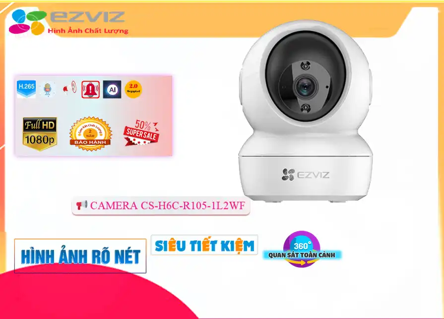 CS-H6c-R105-1L2WF sắc nét Wifi Ezviz