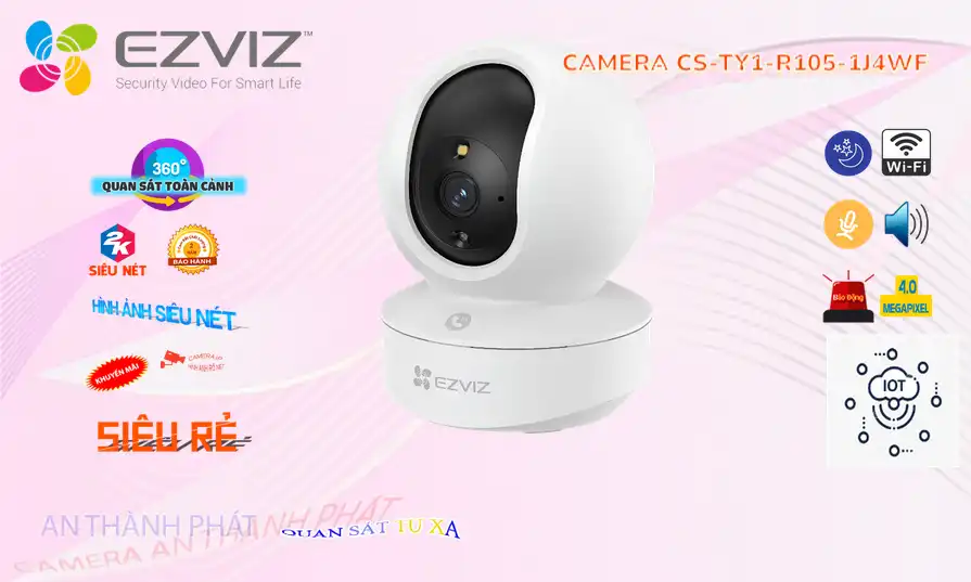 CS-TY1-R105-1J4WF sắc nét Wifi Ezviz