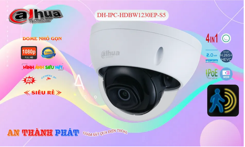 ➠ DH-IPC-HDBW1230EP-S5 sắc nét Dahua ➠ DH-IPC-HDBW1230EP-S5 sắc nét Dahua