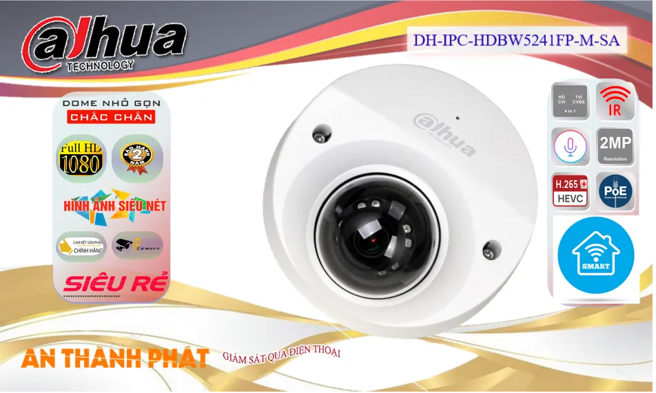 DH-IPC-HDBW5241FP-M-SA sắc nét Dahua
