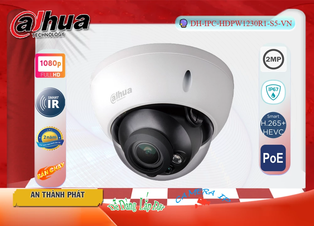 DH-IPC-HDPW1230R1-S5-VN sắc nét Dahua DH-IPC-HDPW1230R1-S5-VN sắc nét Dahua