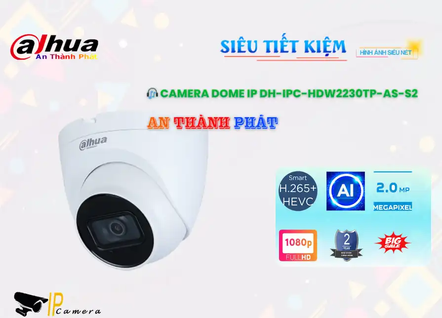 DH-IPC-HDW2230TP-AS-S2 sắc nét Dahua ➠ DH-IPC-HDW2230TP-AS-S2 sắc nét Dahua ➠