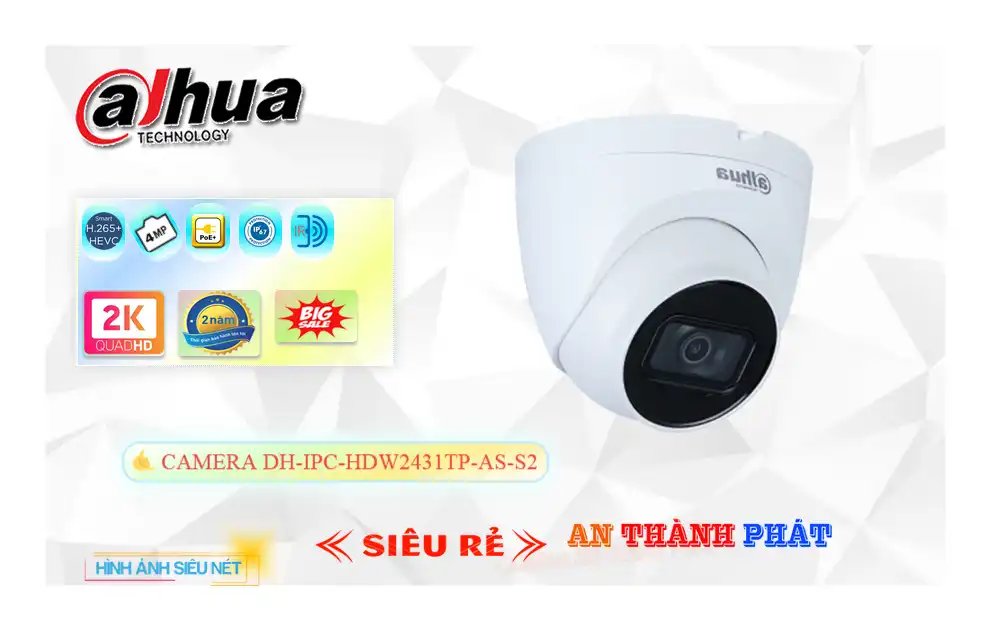 DH-IPC-HDW2431TP-AS-S2 sắc nét Dahua