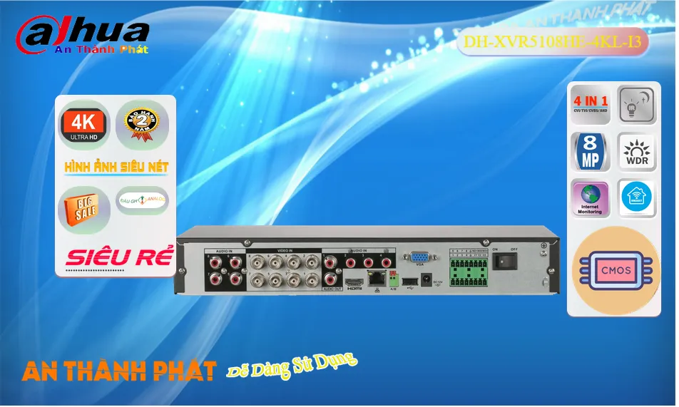 DH-XVR5108HE-4KL-I3 sắc nét Dahua