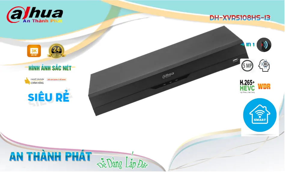 DH-XVR5108HS-I3 sắc nét Dahua DH-XVR5108HS-I3 sắc nét Dahua
