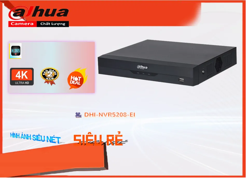 Đầu Thu KTS Dahua DHI-NVR5208-EI Hình Ảnh Đẹp Đầu Thu KTS Dahua DHI-NVR5208-EI Hình Ảnh Đẹp