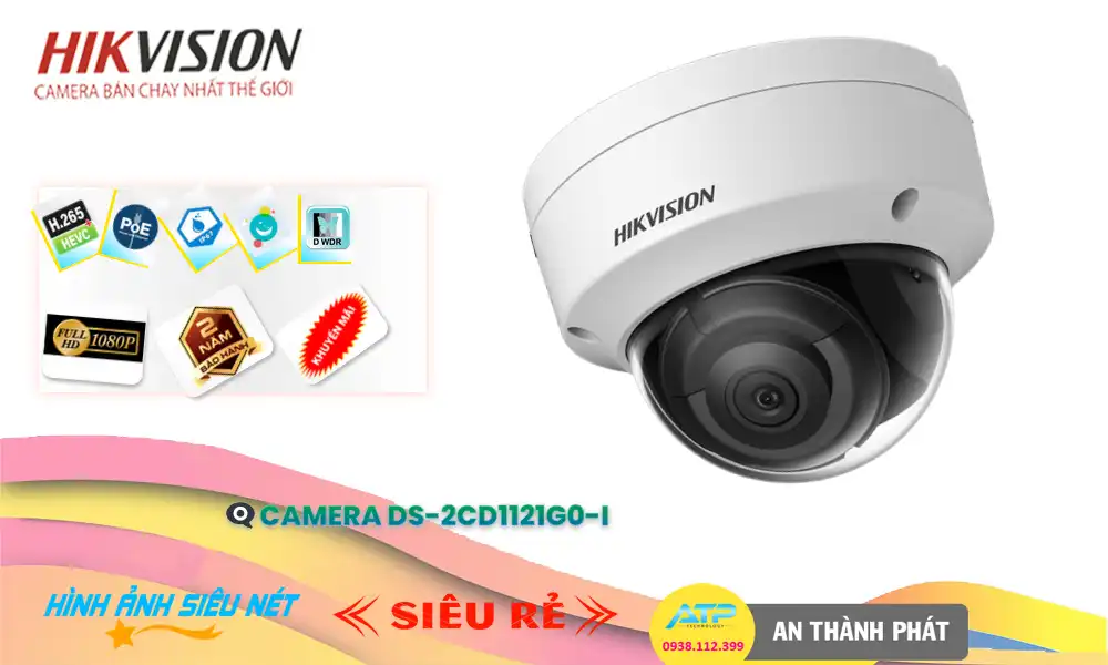 DS-2CD1121G0-I sắc nét Hikvision