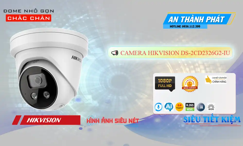 Camera Hikvision DS-2CD2346G2-ISU/SL Mẫu Đẹp