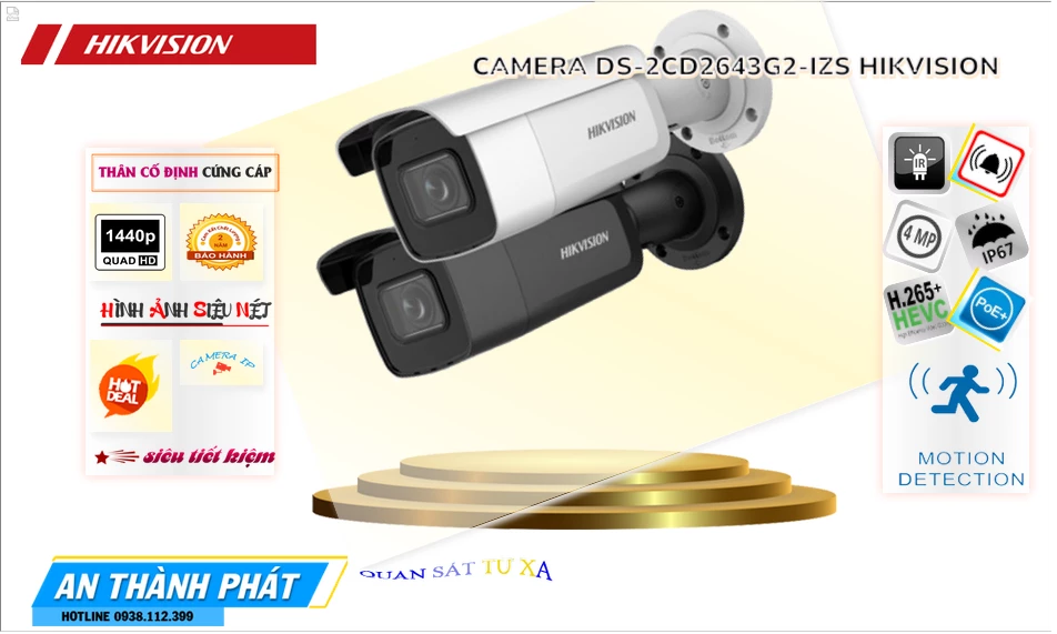 DS-2CD2643G2-IZS sắc nét Hikvision
