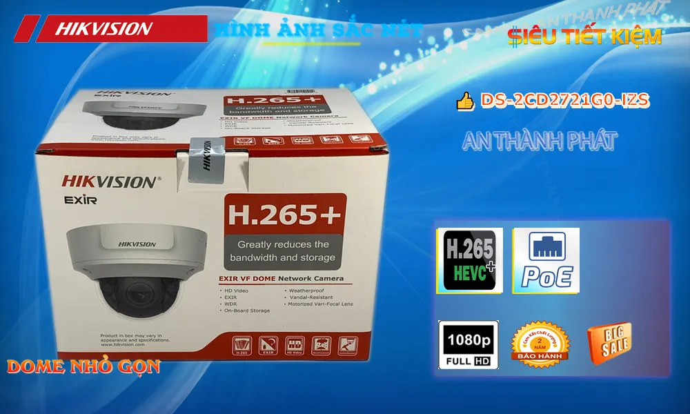 DS-2CD2721G0-IZS sắc nét Hikvision DS-2CD2721G0-IZS sắc nét Hikvision