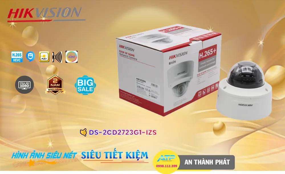 DS-2CD2723G1-IZS sắc nét Hikvision DS-2CD2723G1-IZS sắc nét Hikvision