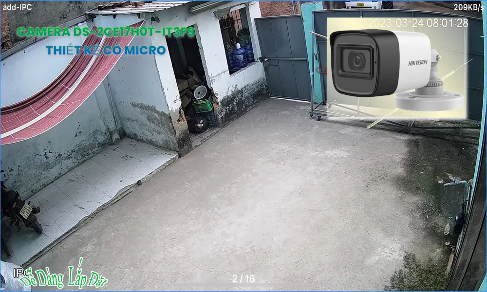 DS-2CE17H0T-IT3FS sắc nét Hikvision DS-2CE17H0T-IT3FS sắc nét Hikvision