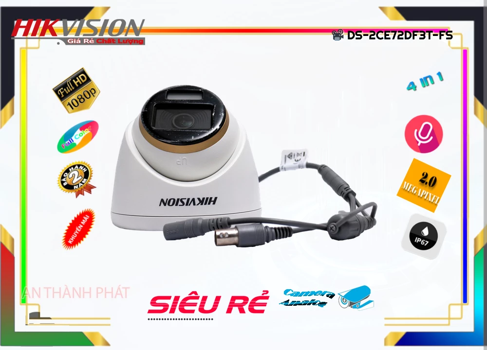 DS-2CE72DF3T-FS sắc nét Hikvision DS-2CE72DF3T-FS sắc nét Hikvision