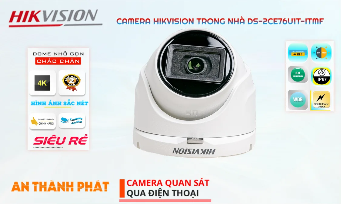 DS-2CE76U1T-ITMF sắc nét Hikvision