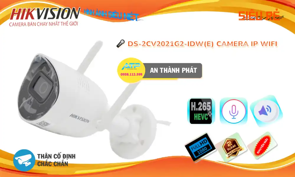 DS-2CV2021G2-IDW(E) sắc nét Hikvision