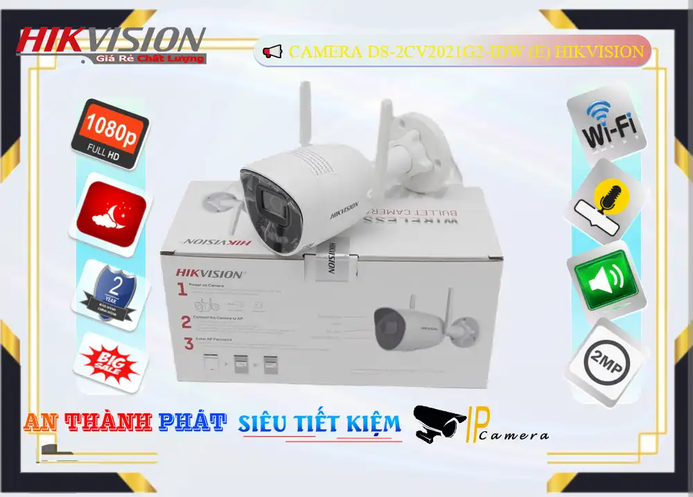 DS-2CV2021G2-IDW(E) sắc nét Hikvision