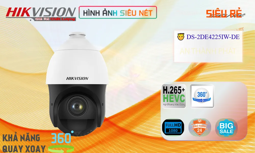 ➠  DS-2DE4225IW-DE sắc nét Hikvision
