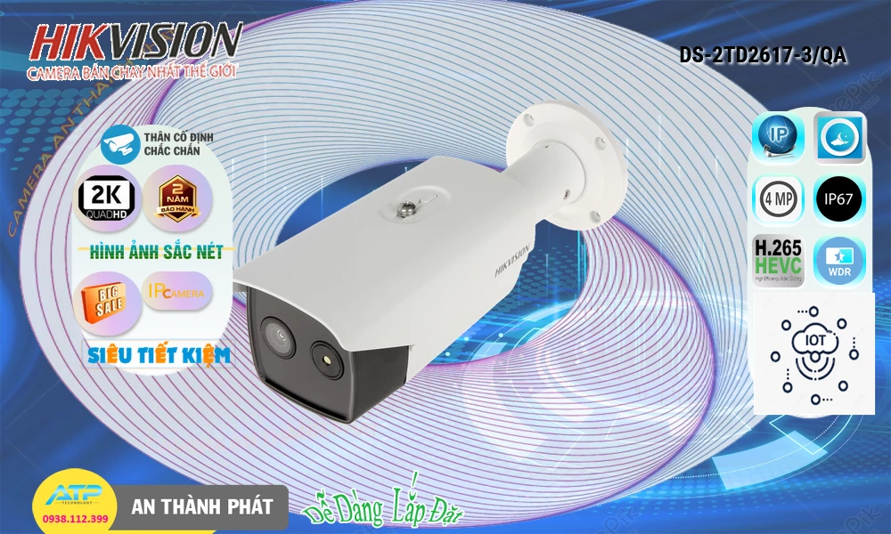 DS-2TD2617-3/QA sắc nét Hikvision