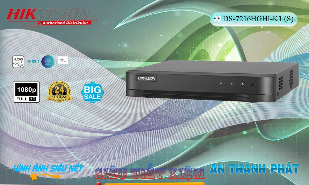 DS-7216HGHI-K1(S) sắc nét Hikvision