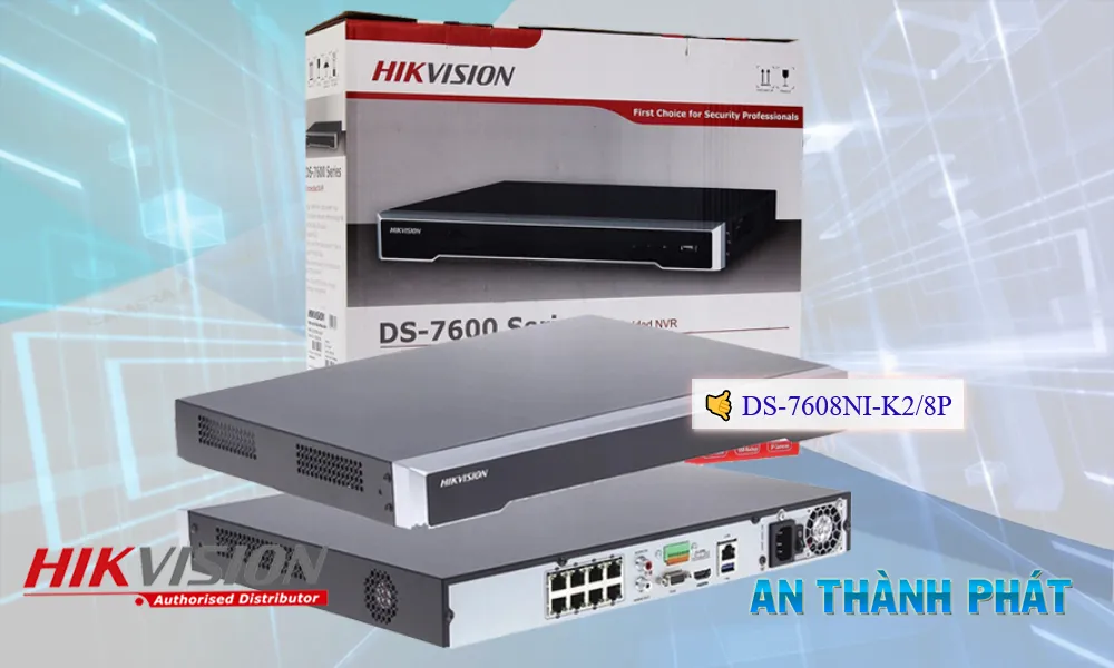 ➠  DS-7608NI-K2/8P sắc nét Hikvision