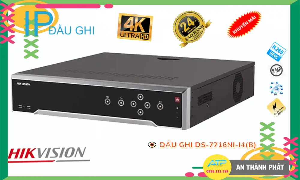 DS-7716NI-I4 (B) sắc nét Hikvision