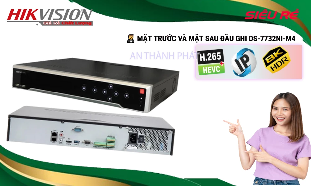 ➠  DS-7732NI-M4 sắc nét Hikvision