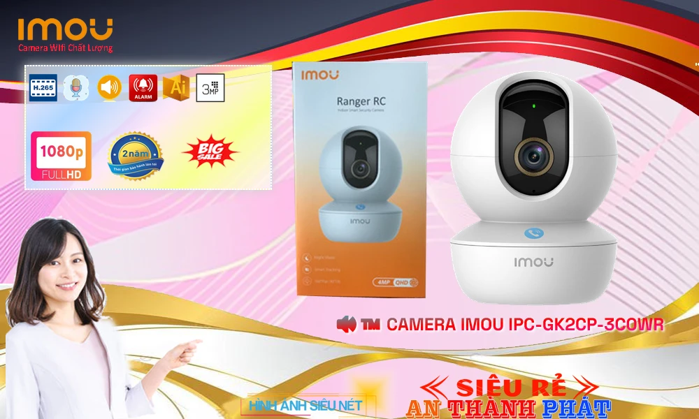 IPC-GK2CP-3C0WR sắc nét Wifi Imou