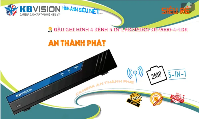 KR-9000-4-1DR Đầu Ghi Hình Sắc Nét