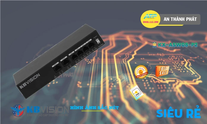 Switch Thiết bị nối mạng  KX-ASW08-P2