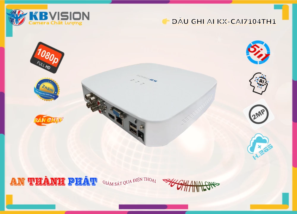 KX-CAi7104TH1 sắc nét KBvision KX-CAi7104TH1 sắc nét KBvision