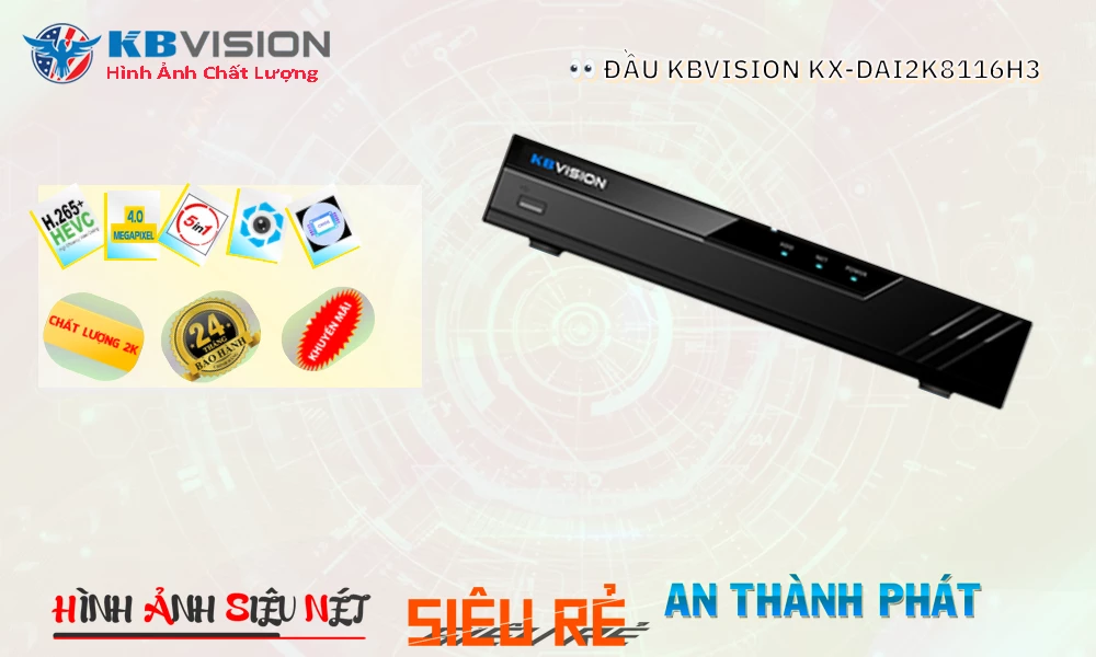 KX-DAi2K8116H3 sắc nét KBvision