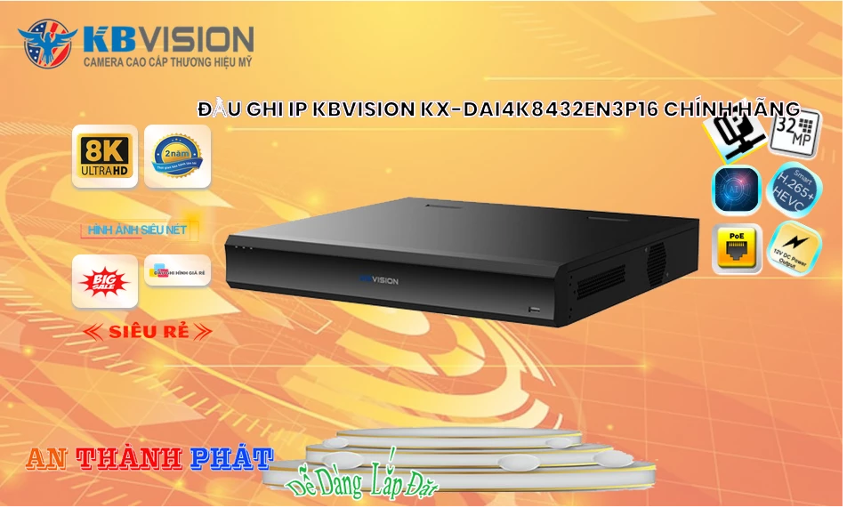 KX-DAi4K8432EN3P16 sắc nét KBvision