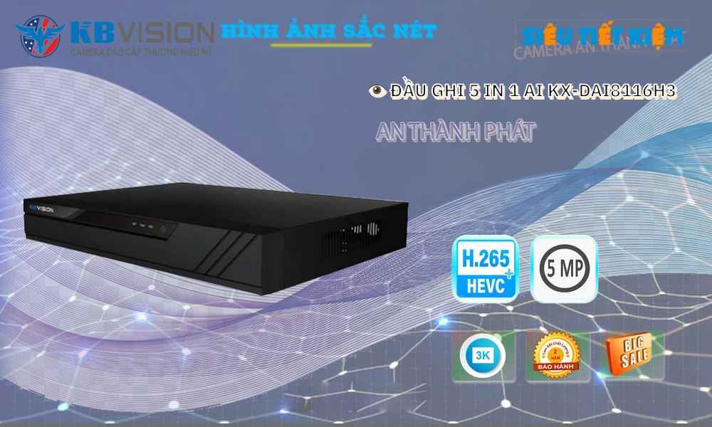 ➠  KX-DAi8116H3 sắc nét KBvision