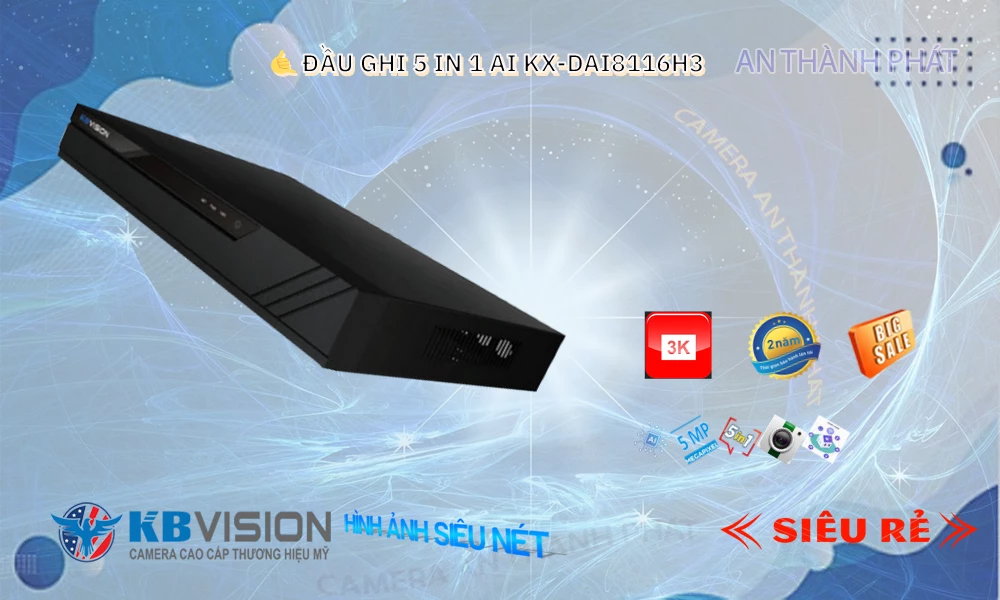 ➠  KX-DAi8116H3 sắc nét KBvision