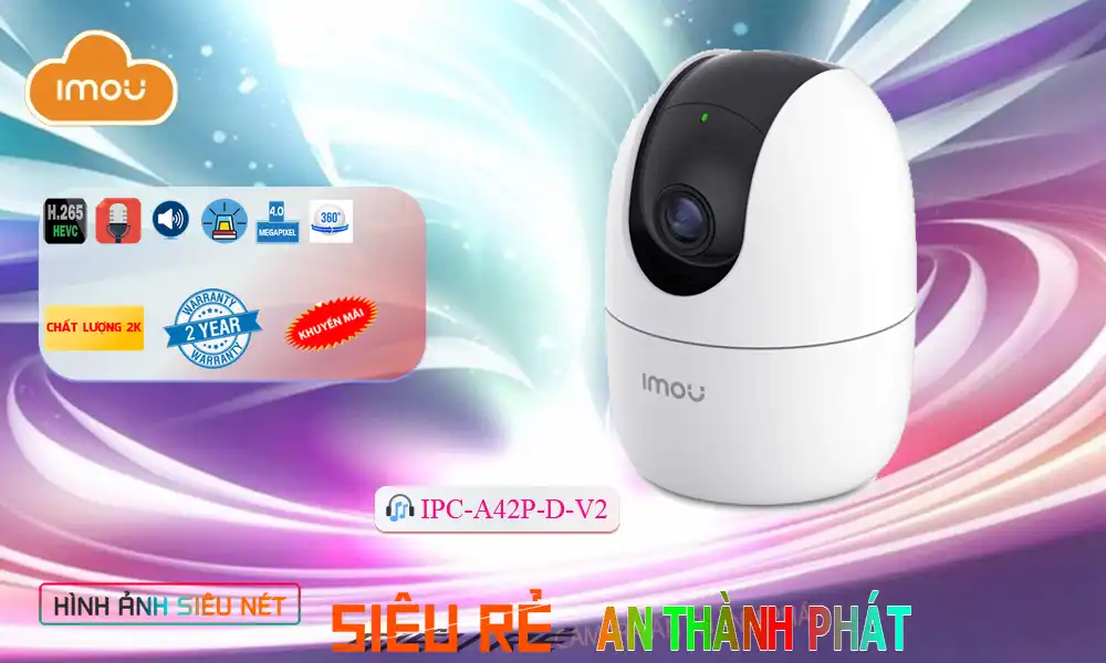 PC-A42P-D-V2 sắc nét Wifi Imou PC-A42P-D-V2 sắc nét Wifi Imou