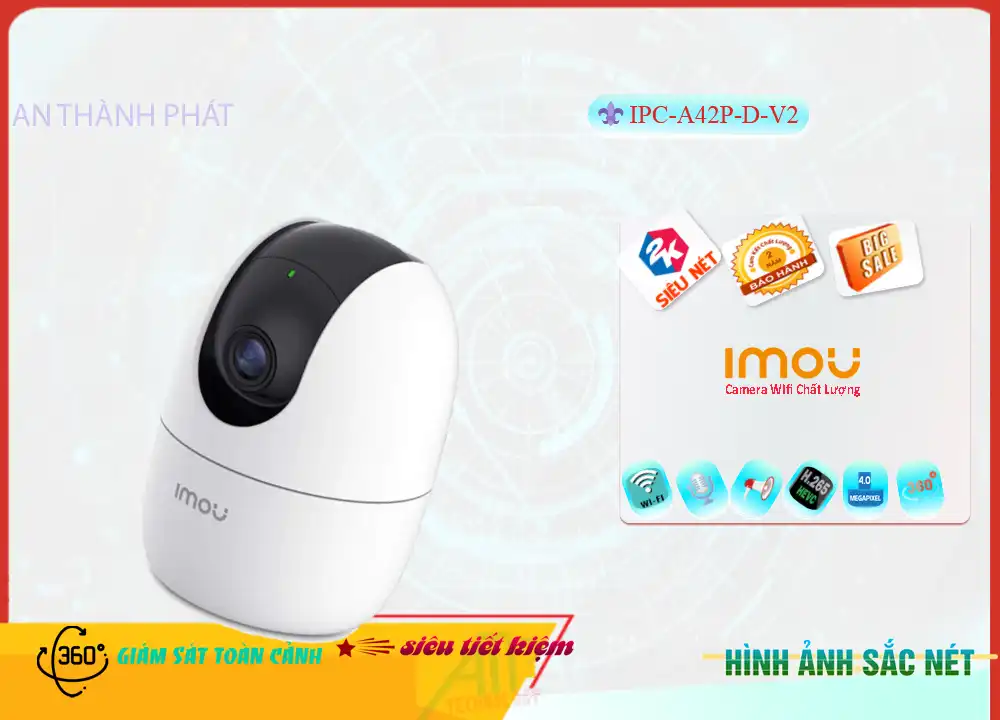 PC-A42P-D-V2 sắc nét Wifi Imou PC-A42P-D-V2 sắc nét Wifi Imou