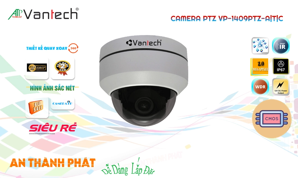 Camera VanTech Chất Lượng VP-1409PTZ-A|T|C Camera VanTech Chất Lượng VP-1409PTZ-A|T|C