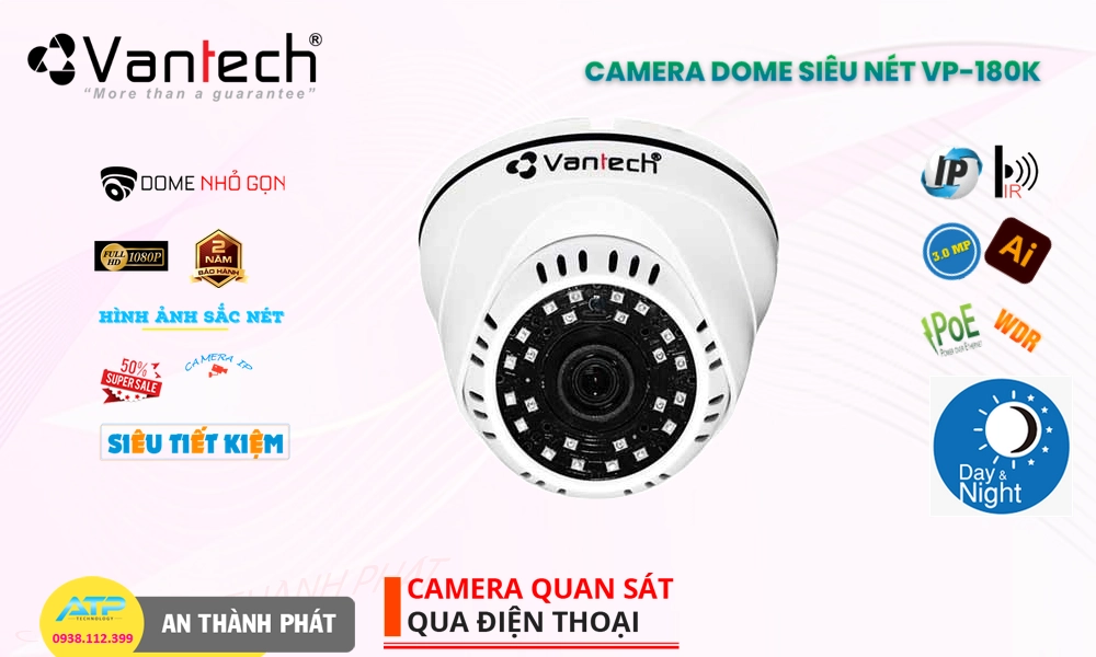 Camera IP POE VanTech VP-180K Mẫu Đẹp