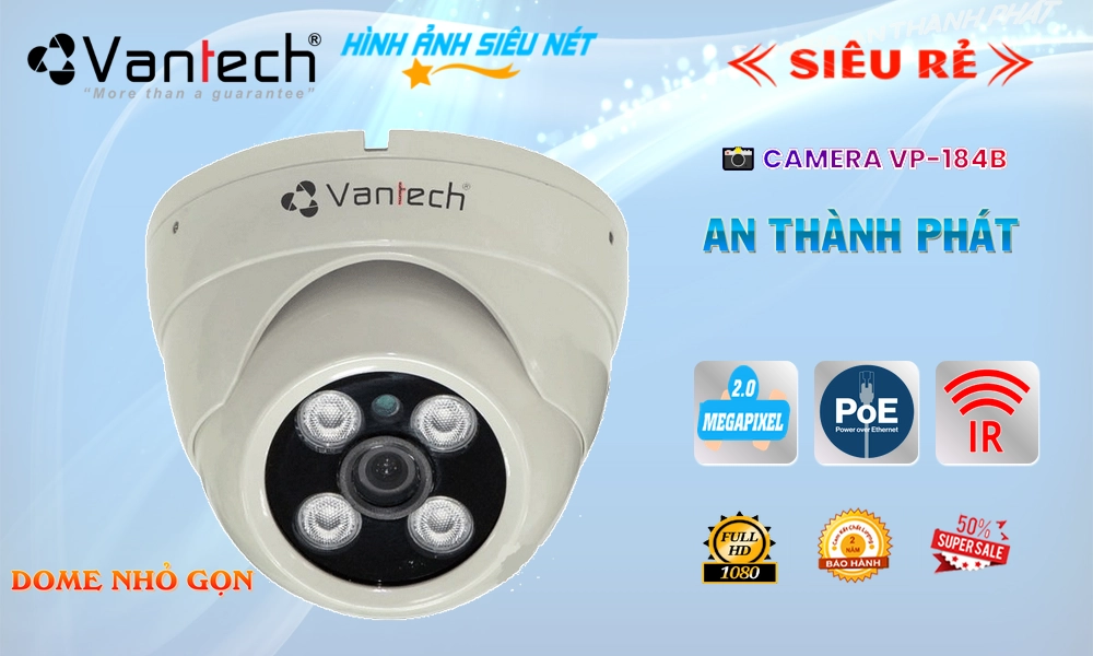 VP-184B Camera Cấp Nguồ Qua Dây Mạng VanTech