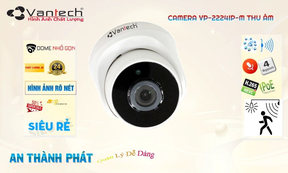 Camera Công Nghệ POE VP-2224IP-M VanTech Chất Lượng