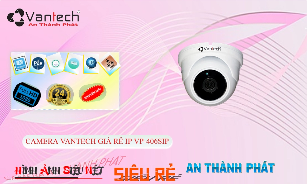 ❇ Camera Ip Sắc Nét VP-406SIP Giá rẻ ❇ Camera Ip Sắc Nét VP-406SIP Giá rẻ