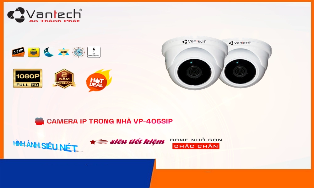 ❇ Camera Ip Sắc Nét VP-406SIP Giá rẻ ❇ Camera Ip Sắc Nét VP-406SIP Giá rẻ