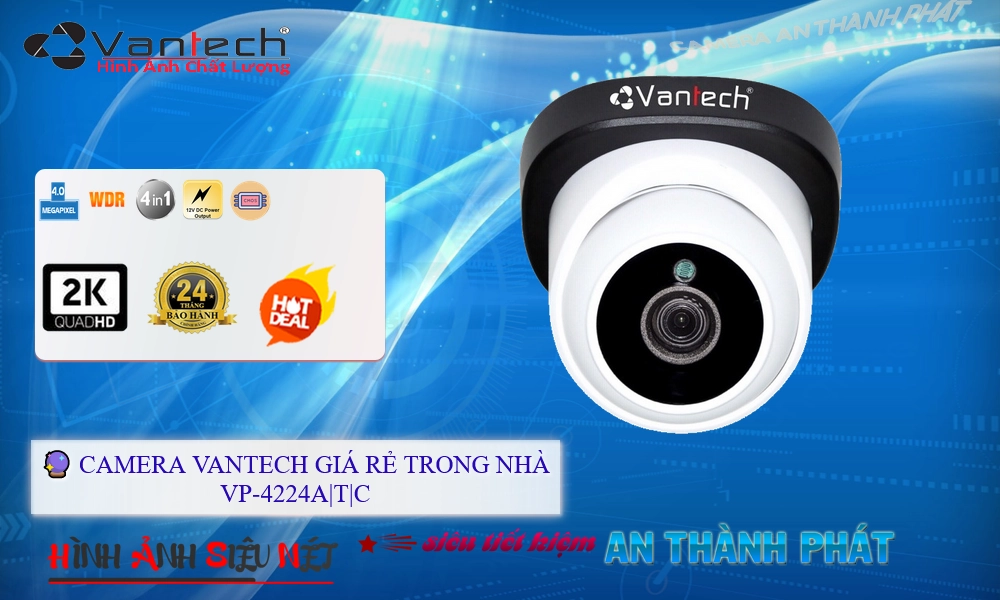 Camera Giá Rẻ VanTech VP-4224A|T|C HD Anlog Đang giảm giá