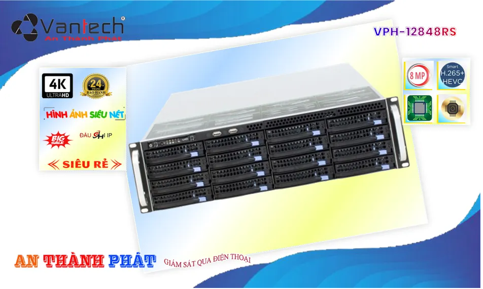 Server Ghi Hình Camera VPH-12848RS Chuyên Dụng